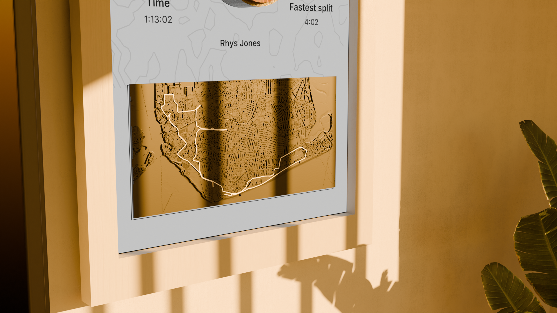 White Trail Forge frame, map detail